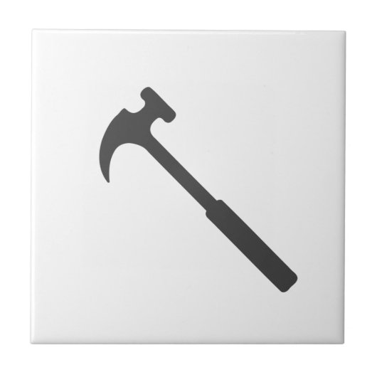 Stilvoller Minimalismus White Black Gray Hammer Fliese (Vorderseite)