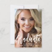 stilvoller minimalistischer Foto Abschluss 2025 Pa Einladung (Vorderseite)