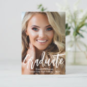 stilvoller minimalistischer Foto Abschluss 2025 Pa Einladung (Stehend Vorderseite)