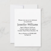 stilvoller minimalistischer Foto Abschluss 2025 Pa Einladung (Rückseite)