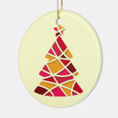 Stilvoller moderne Kunst Weihnachtsbaum Keramik Ornament (Links)