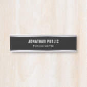 Stilvoller moderner Entwurfs-schwarzer und Türschild (Vorderseite )