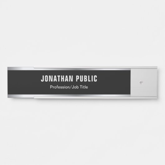 Stilvoller moderner Entwurfs-schwarzer und Türschild (Vorderseite )