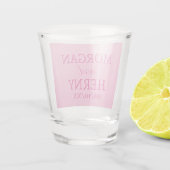 STILVOLLER MODERNER INDIVIDUELLER NAME HOCHZEIT SCHNAPSGLAS (Rückseite)