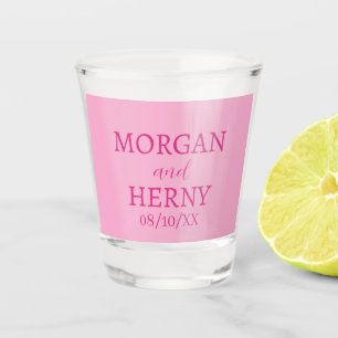STILVOLLER MODERNER INDIVIDUELLER NAME HOCHZEIT SCHNAPSGLAS