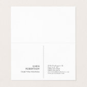 Stilvoller moderner minimalistischer Plain Visitenkarten (Außenseite Aufgefaltet)