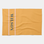 Stilvoller moderner minimalistischer Retro-Orange  Geschirrtuch (Horizontal)