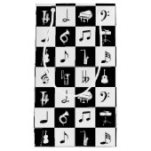 Stilvoller moderner Musiknoten und Instrumente Kleine Geschenktüte (Vorderseite)