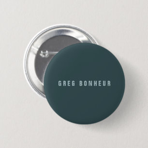 Stilvoller moderner Name Blau Grau Button