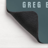 Stilvoller moderner Name | Blau Grau Mousepad (Ecke)