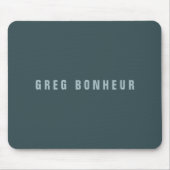 Stilvoller moderner Name | Blau Grau Mousepad (Vorne)