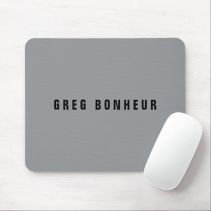 Stilvoller moderner Name Grau & Schwarz Mousepad