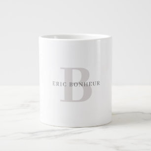 Stilvoller moderner Name und Monogramm Jumbo-Tasse