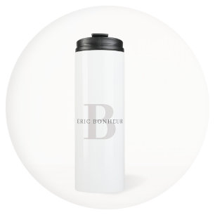 Stilvoller moderner Name und Monogramm Thermosbecher