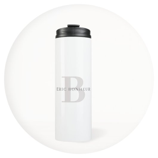 Stilvoller moderner Name und Monogramm Thermosbecher