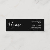 Stilvoller moderner Tupfen-MiniVisitenkarten Mini Visitenkarte (Rückseite)