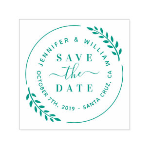 Stilvoller moderner Wreath u. niedliches Skript Permastempel