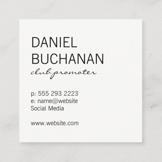 Stilvoller Monogram-Glamour Streifen Golden Quadratische Visitenkarte (Rückseite)