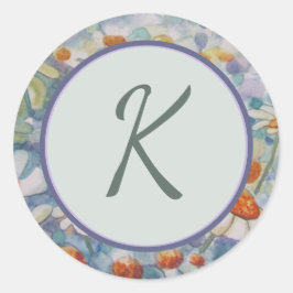 Stilvoller Monogram-Umschlag Aufkleber