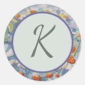 Stilvoller Monogram-Umschlag Aufkleber (Vorderseite)