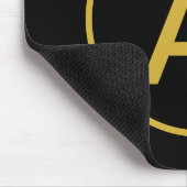 Stilvoller Monogramm Anfangsbuchstabe Goldfarbe Sc Mousepad (Ecke)