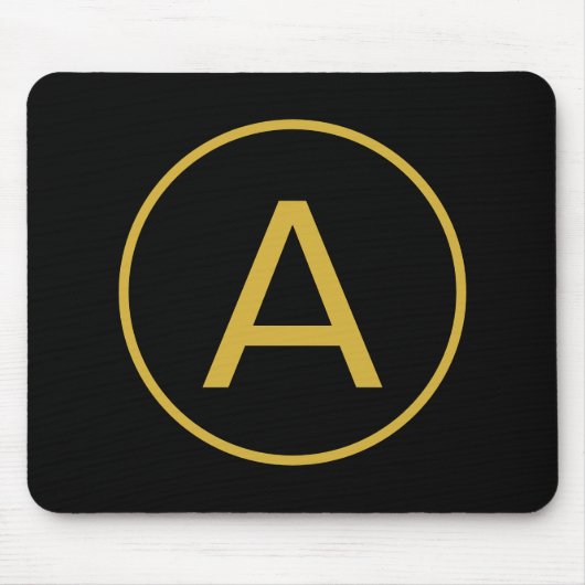 Stilvoller Monogramm Anfangsbuchstabe Goldfarbe Sc Mousepad (Vorne)