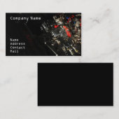 Stilvoller Motor in schwarz Visitenkarte (Vorne/Hinten)