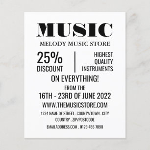 Stilvoller Musical Instrument Store Flyer