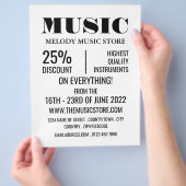 Stilvoller Musical Instrument Store Flyer (Hand)