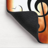 Stilvoller Musik-Entwurf Mousepad (Ecke)