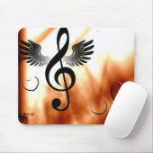 Stilvoller Musik-Entwurf Mousepad (Mit Mouse)