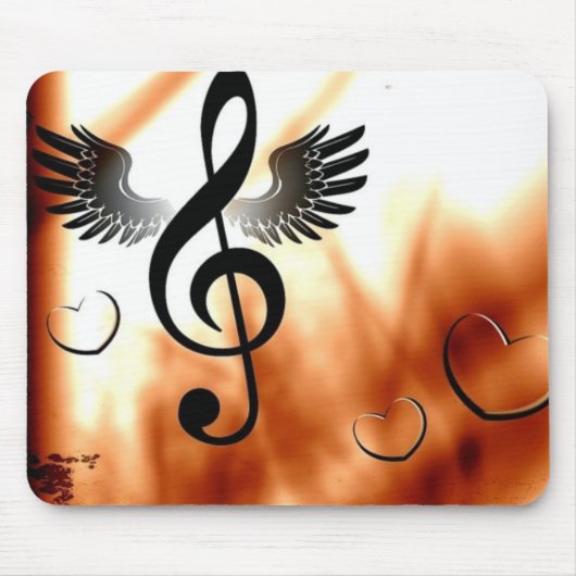 Stilvoller Musik-Entwurf Mousepad (Vorne)