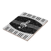 Stilvoller Musiknoten-dreifacher Clef-und Fliese (Seite)