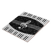 Stilvoller Musiknoten-dreifacher Clef-und Fliese (Seite)