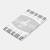 Stilvoller Musiknoten-dreifacher Clef-und Post-it Klebezettel (angewinkelt)