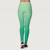 Stilvoller Name auf Licht bis dunkel grüne Farbe Leggings (Rückseite)