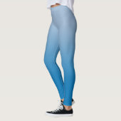 Stilvoller Name auf Licht bis Dunkelblau glänzt Leggings (Links)