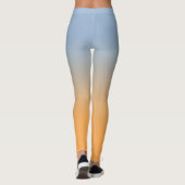 Stilvoller Name auf Light Blue to Orange Gradient Leggings (Rückseite)