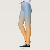 Stilvoller Name auf Light Blue to Orange Gradient Leggings (Links)