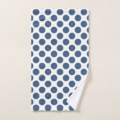 Stilvoller Name Blue Polka Dot Pattern Badetuch Se Badhandtuch Set (Handtuch)