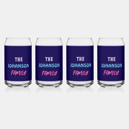 stilvoller Name Dosenglas (Vorderseite)