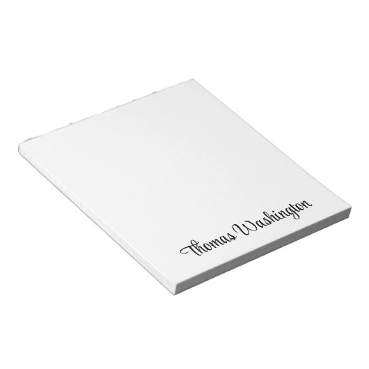 Stilvoller Name für das Monogramm Notizblock (angewinkelt)