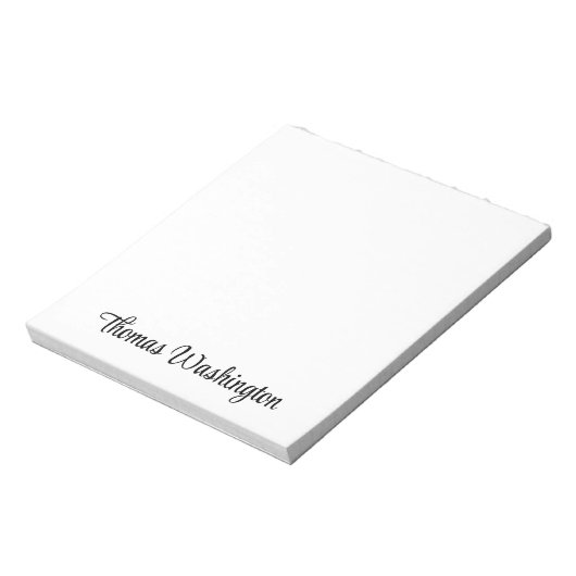 Stilvoller Name für das Monogramm Notizblock (Rotiert)