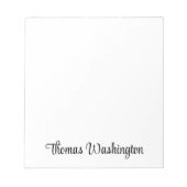 Stilvoller Name für das Monogramm Notizblock (Vorderseite)