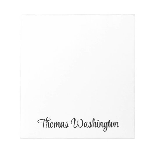 Stilvoller Name für das Monogramm Notizblock (Vorderseite)