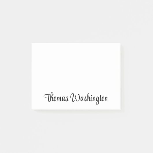 Stilvoller Name für das Monogramm Post-it Klebezettel (Vorderseite)