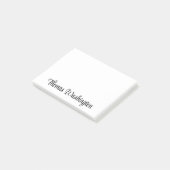 Stilvoller Name für das Monogramm Post-it Klebezettel (angewinkelt)