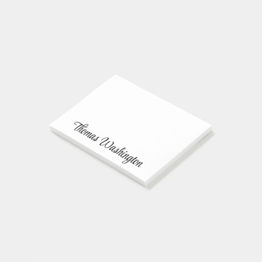 Stilvoller Name für das Monogramm Post-it Klebezettel (angewinkelt)