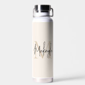 Stilvoller Namensmonogramm Trinkflasche (Rückseite)