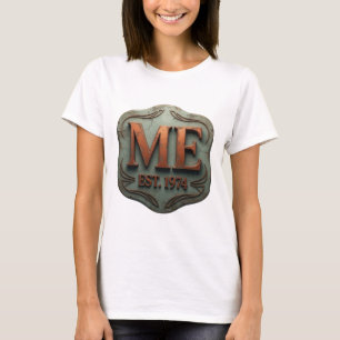 Stilvoller Orange ME EST 1974 Custom-Design T-Shirt